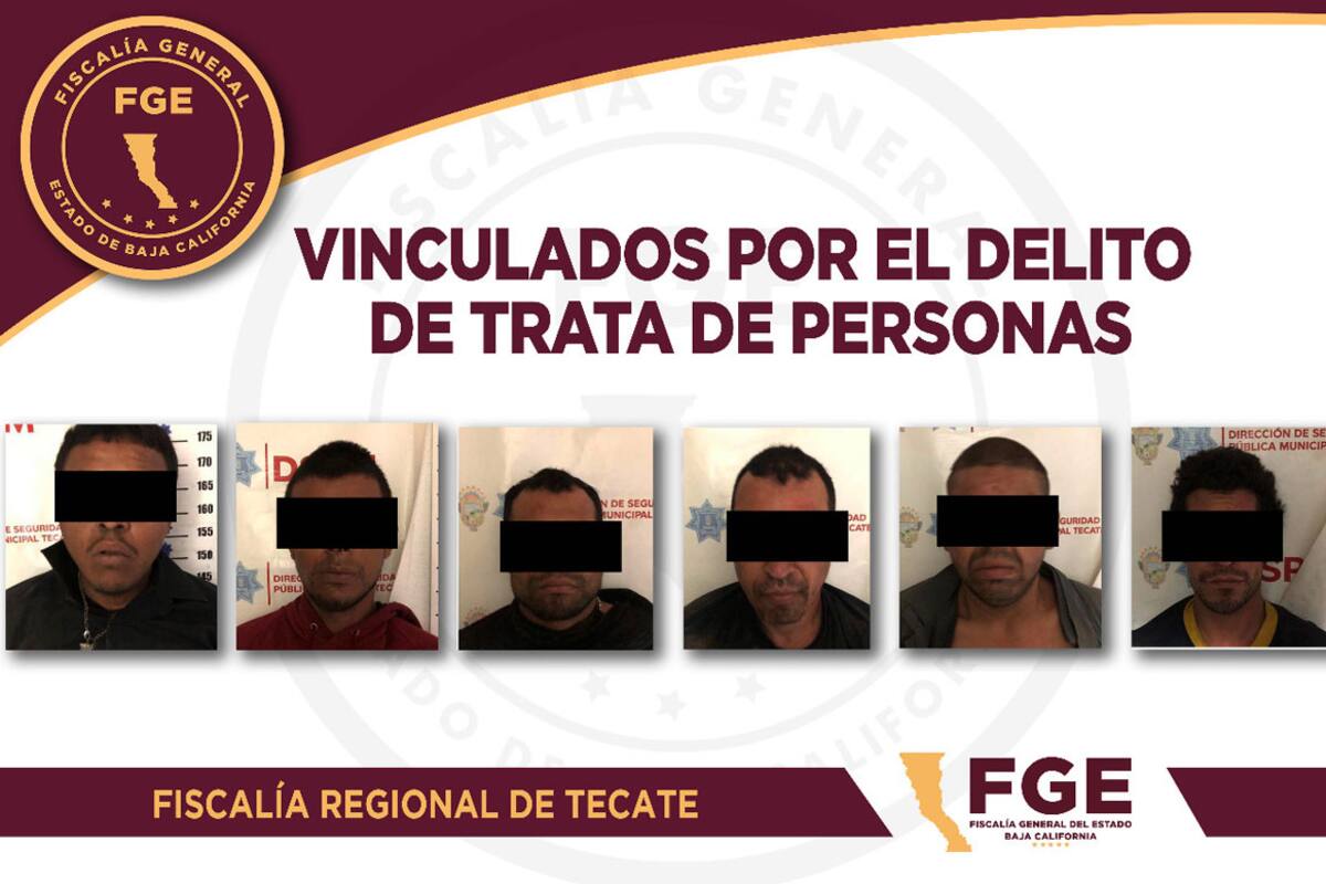 Van a prisión seis hombres por trata de personas en Tecate