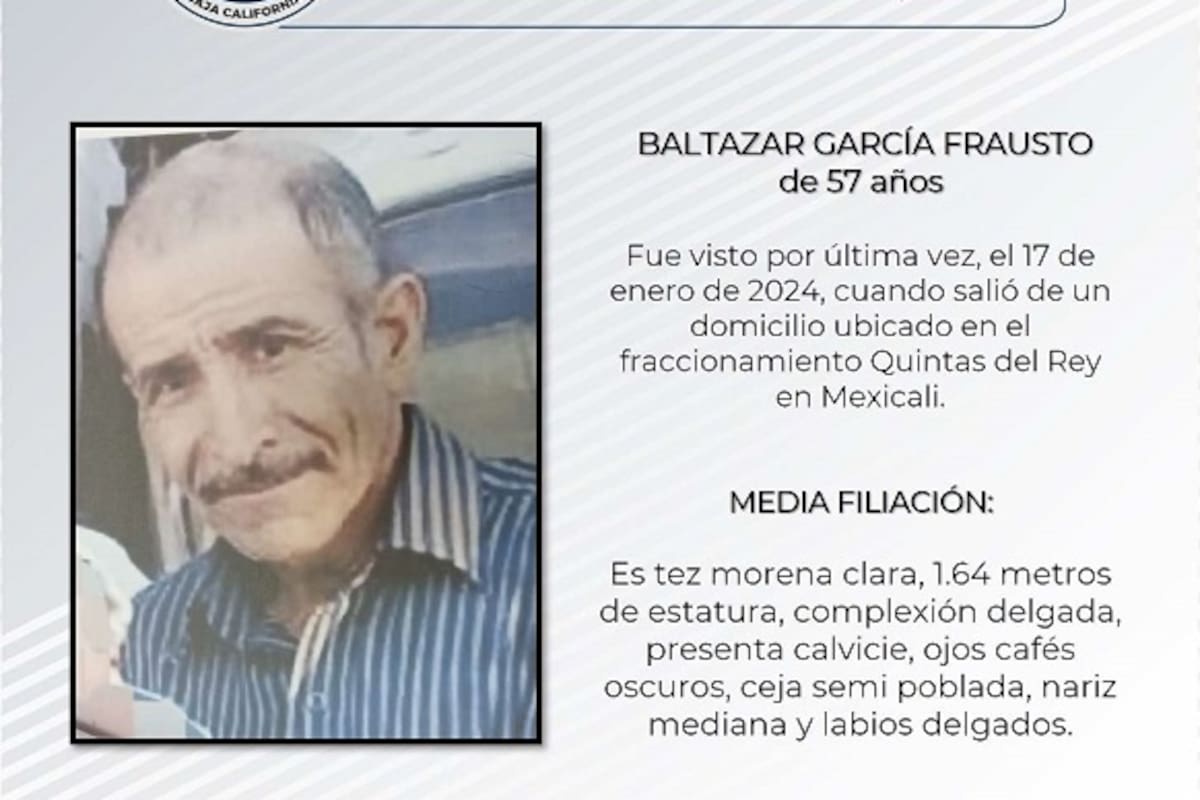 Familiares buscan a Baltazar García Frausto