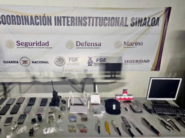 Droga, celulares y dinero: aseguran objetos ilícitos en revisión de módulos del penal de Aguaruto en Culiacán