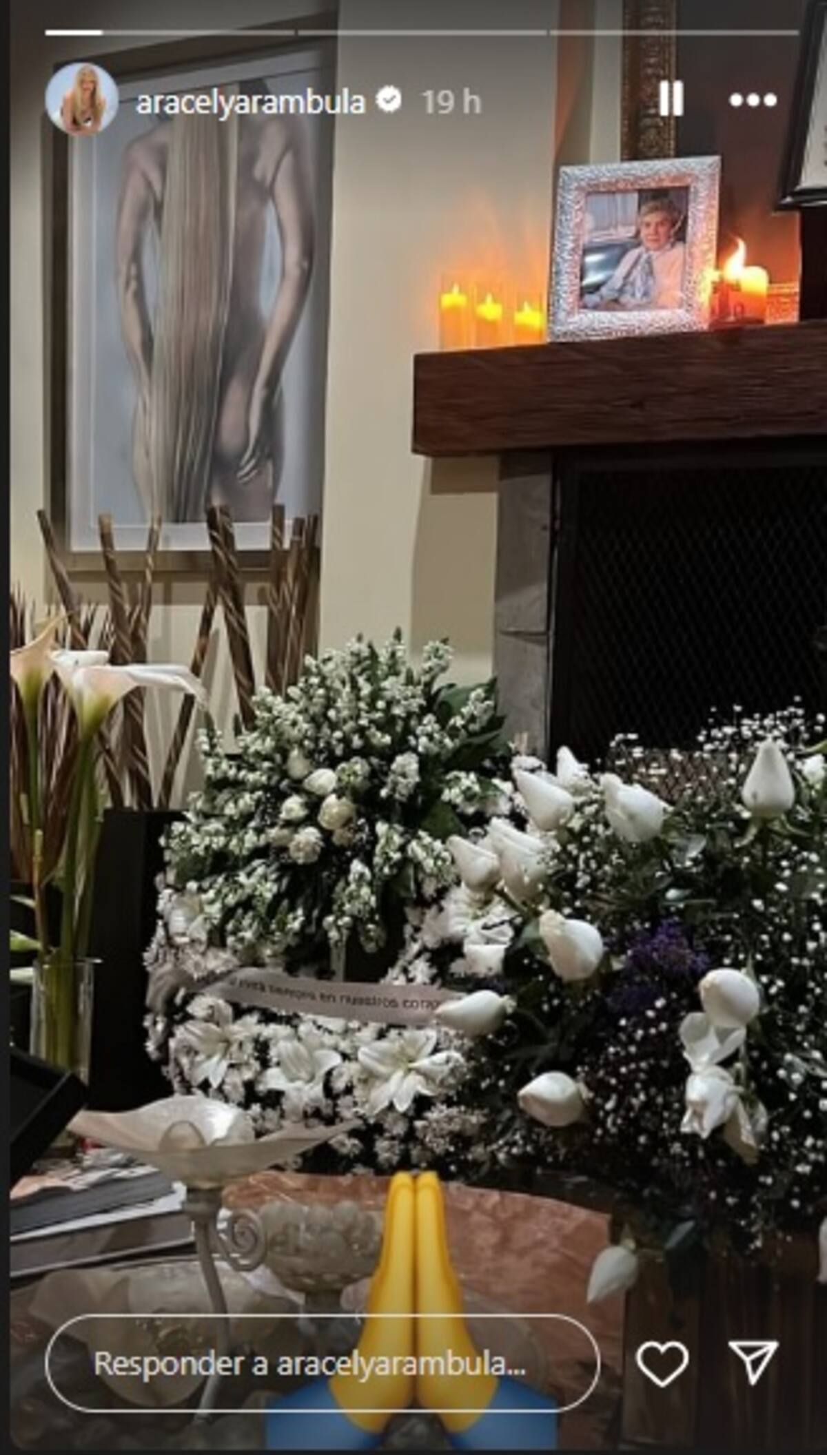 Aracely ha decidido ser muy privada con su luto