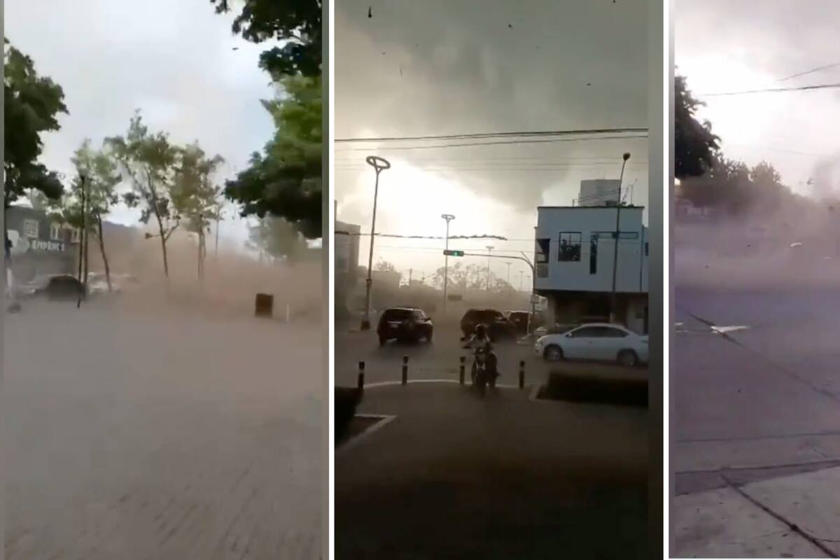 VIDEO: Impresionante tornado sorprende en Guamúchil, Sinaloa
