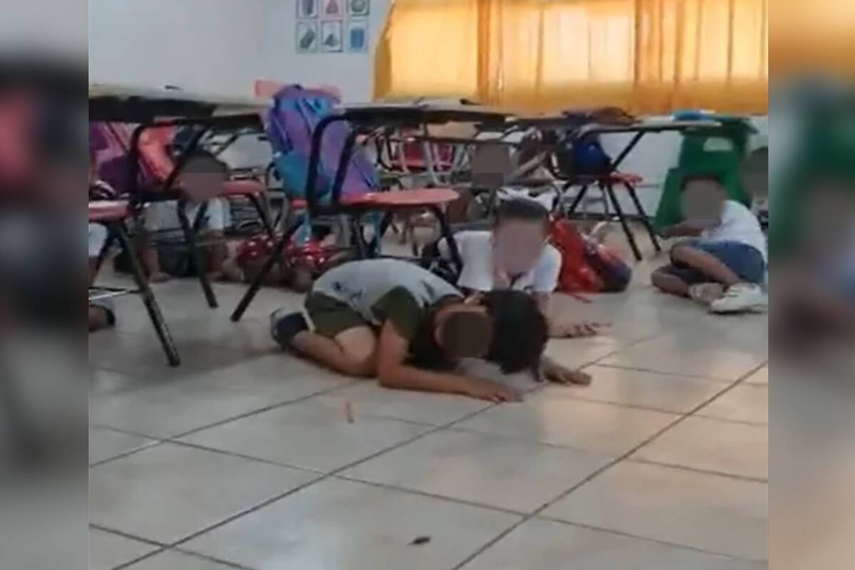 VIDEO: "¡Todos abajo!", maestra calma a sus alumnos durante balacera frente a primaria en Empalme