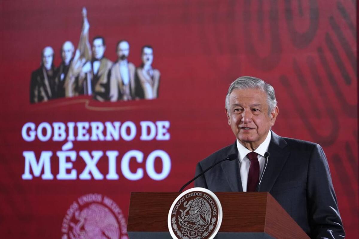 Conferencia de AMLO desde Palacio Nacional