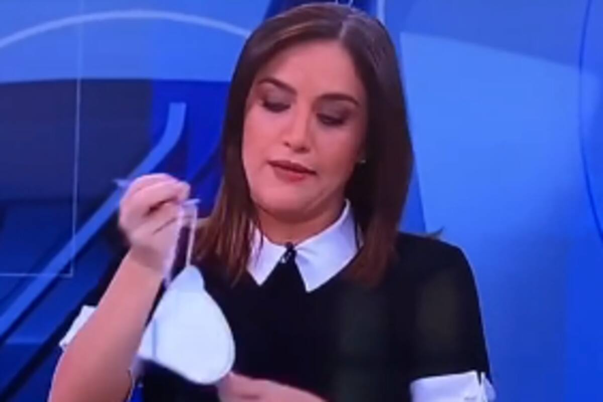 Conductores de televisión hacen el ridículo al intentar ponerse un cubrebocas