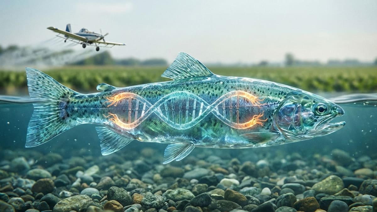 Científicos descubren que pesticidas comunes ‘roban’ años de vida a los peces al dañar su ADN, acelerando su envejecimiento biológico incluso en aguas que cumplen con los estándares de seguridad