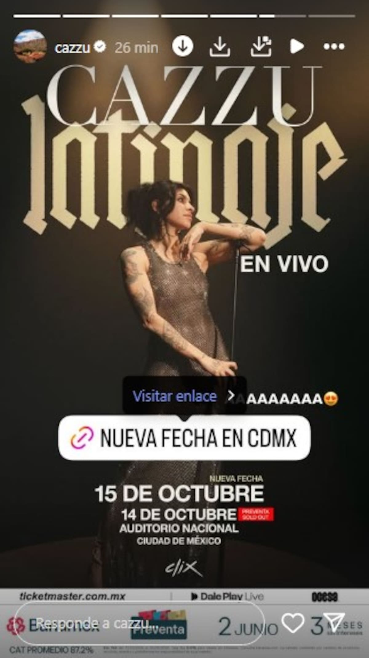 Cazzu abre nueva fecha para el Auditorio Nacional