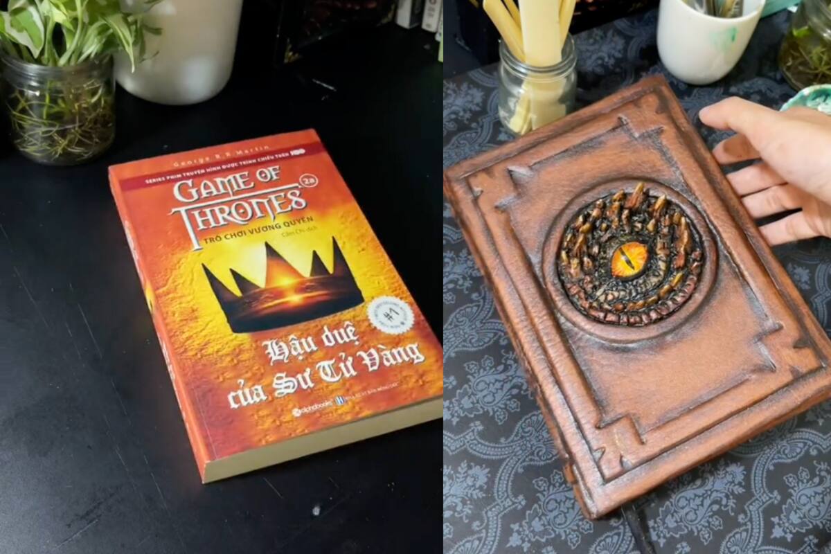 Joven transforma un libro de ‘Game of Thrones’ con un diseño único y se vuelve viral en TikTok