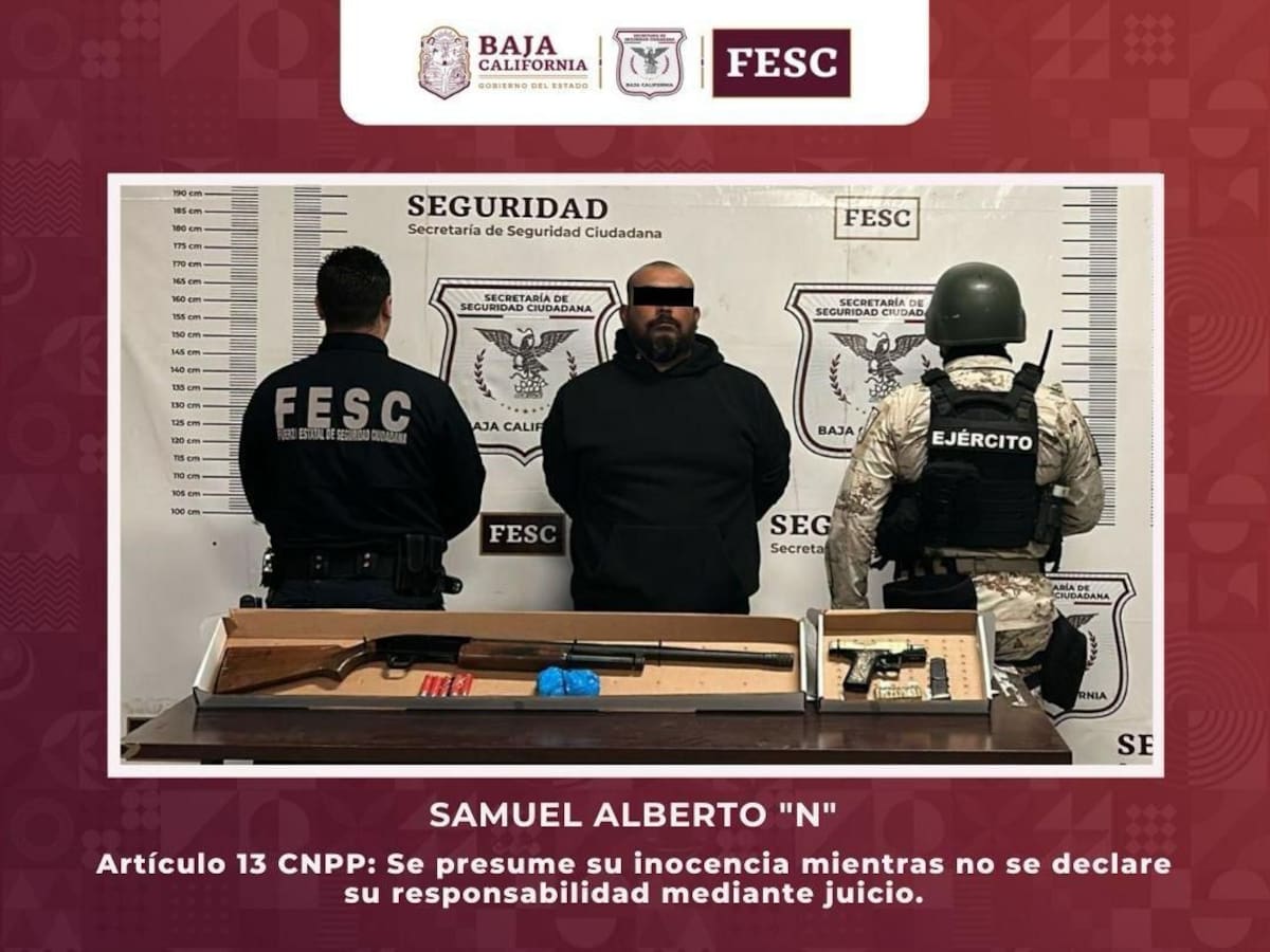 Todos los detenidos y las armas aseguradas quedaron a disposición de las autoridades correspondientes para las investigaciones. Foto: Cortesía