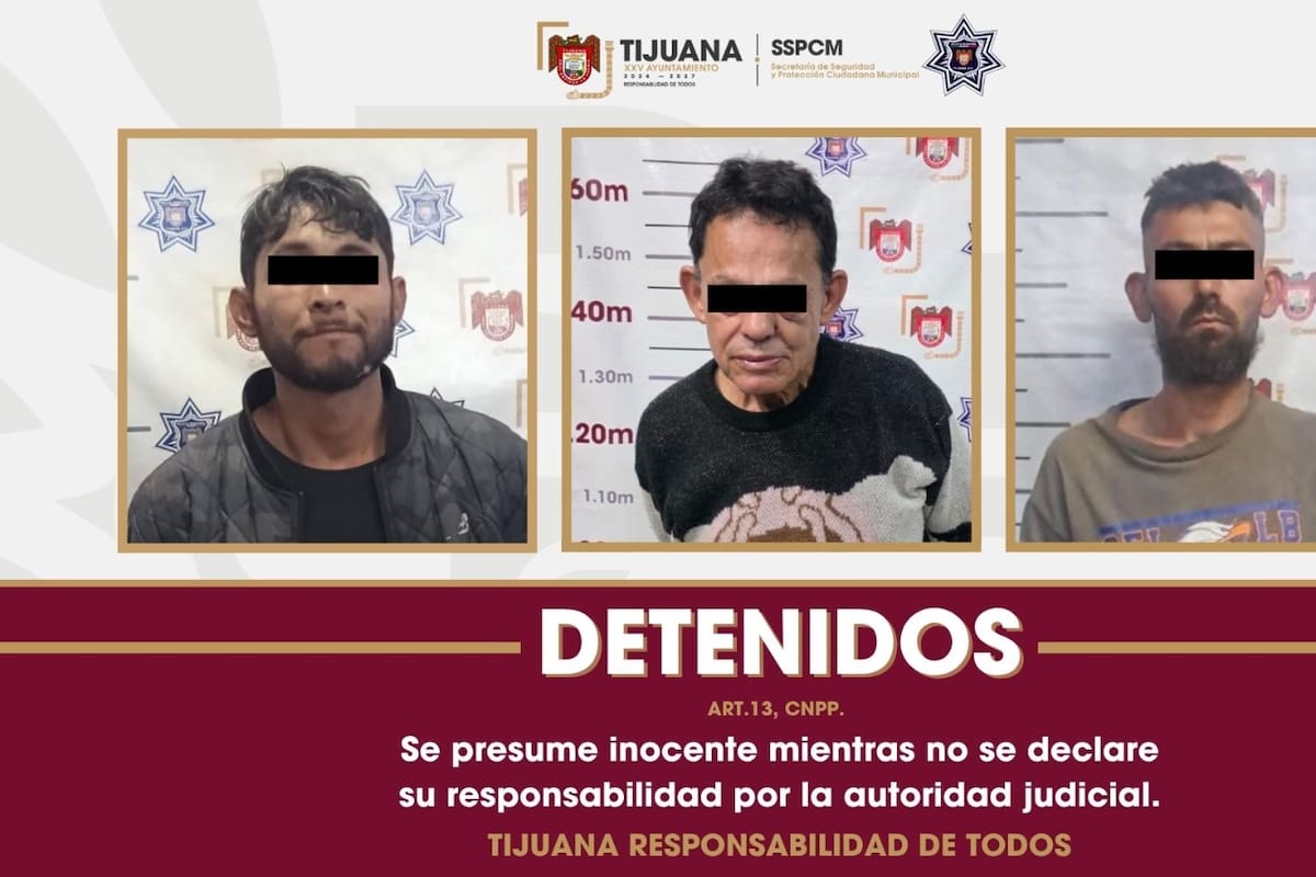 Detienen a tres hombres con órdenes de aprehensión