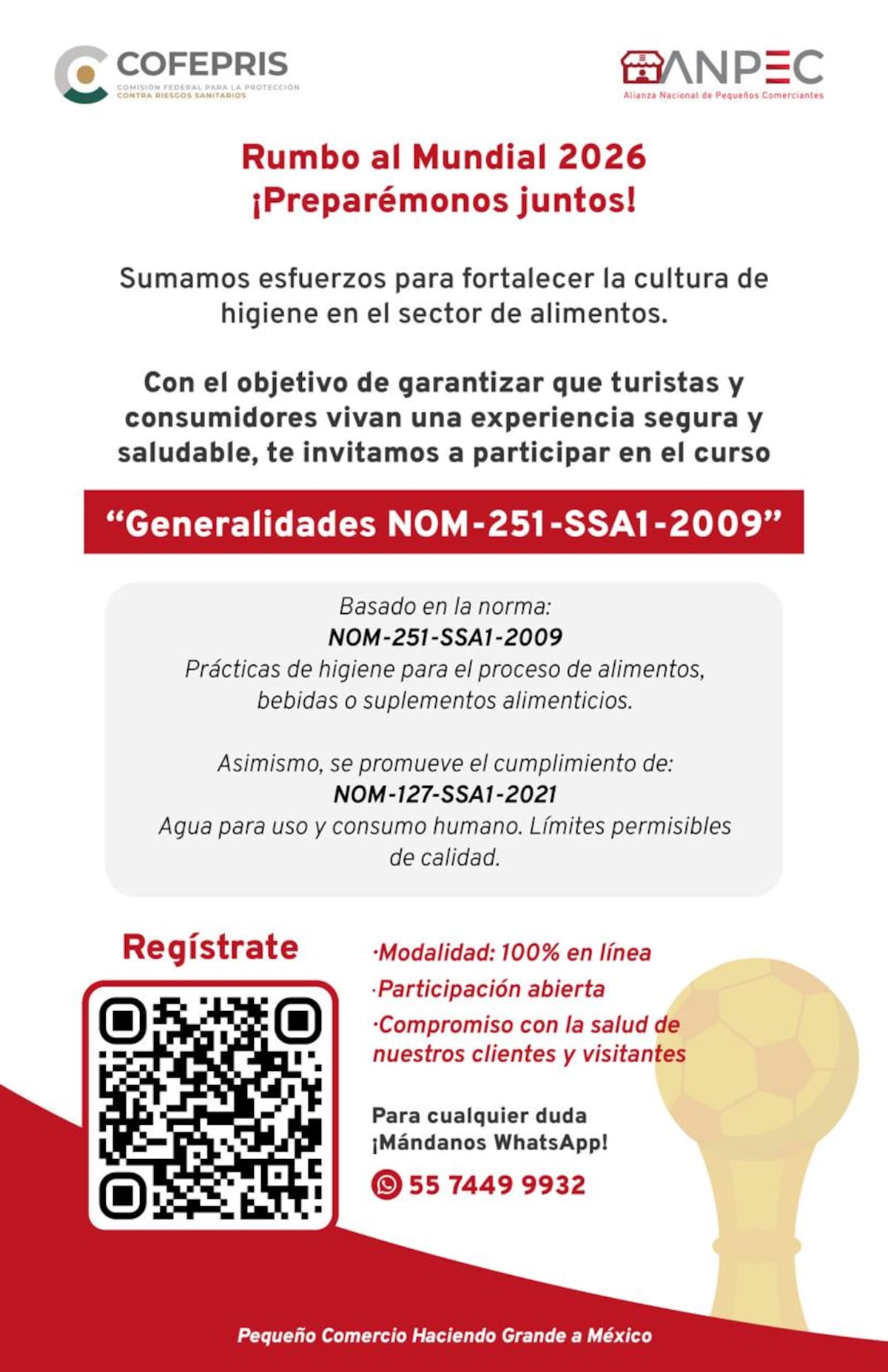 Ante este panorama, la ANPEC ha unido esfuerzos con la COFEPRIS para fomentar mejores prácticas de higiene. | ANPEC