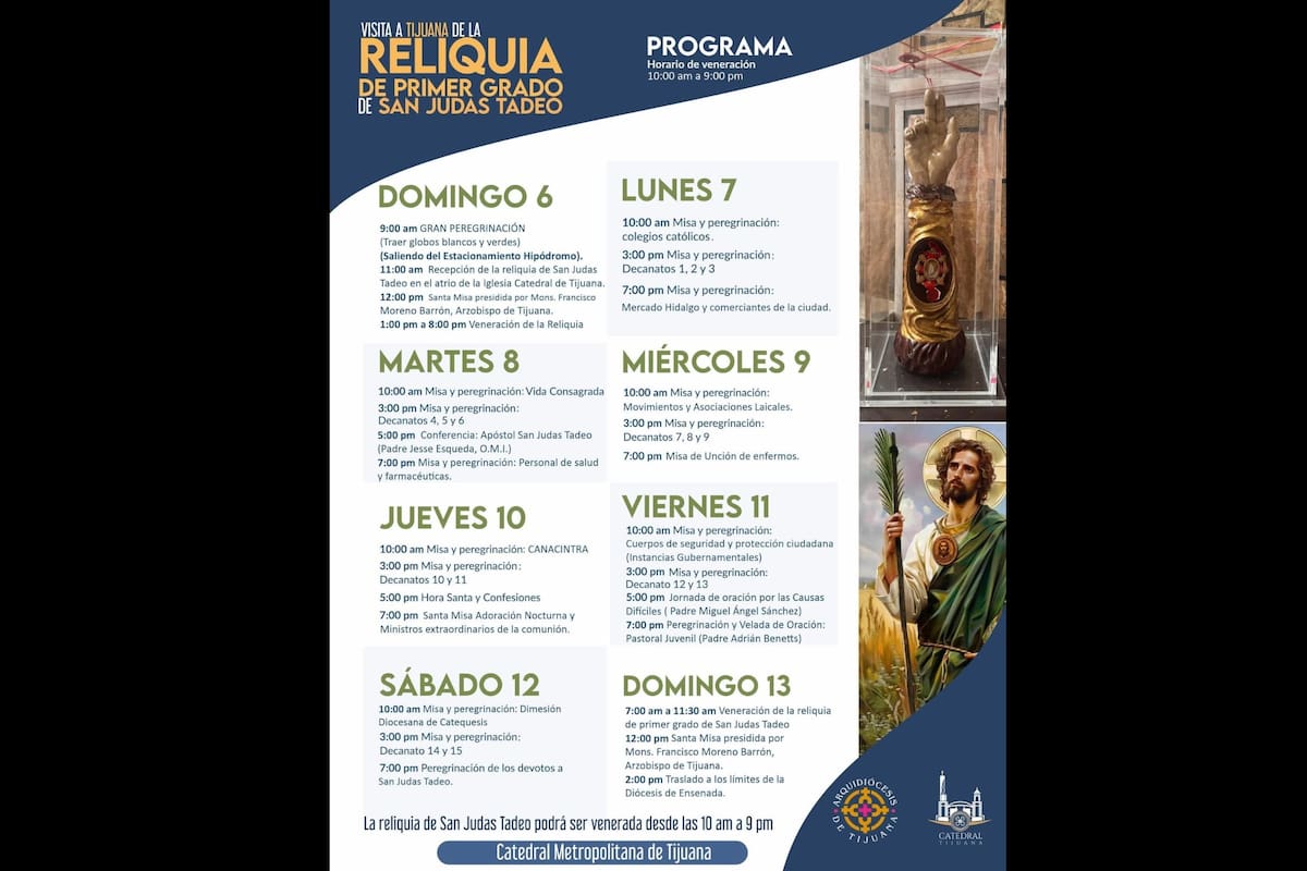 Invitan a peregrinaciones por la reliquia de San Judas Tadeo