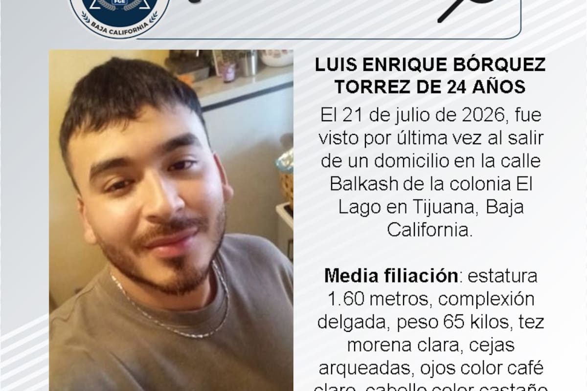 Se busca Luis Enrique Bórquez Torrez de 24 años