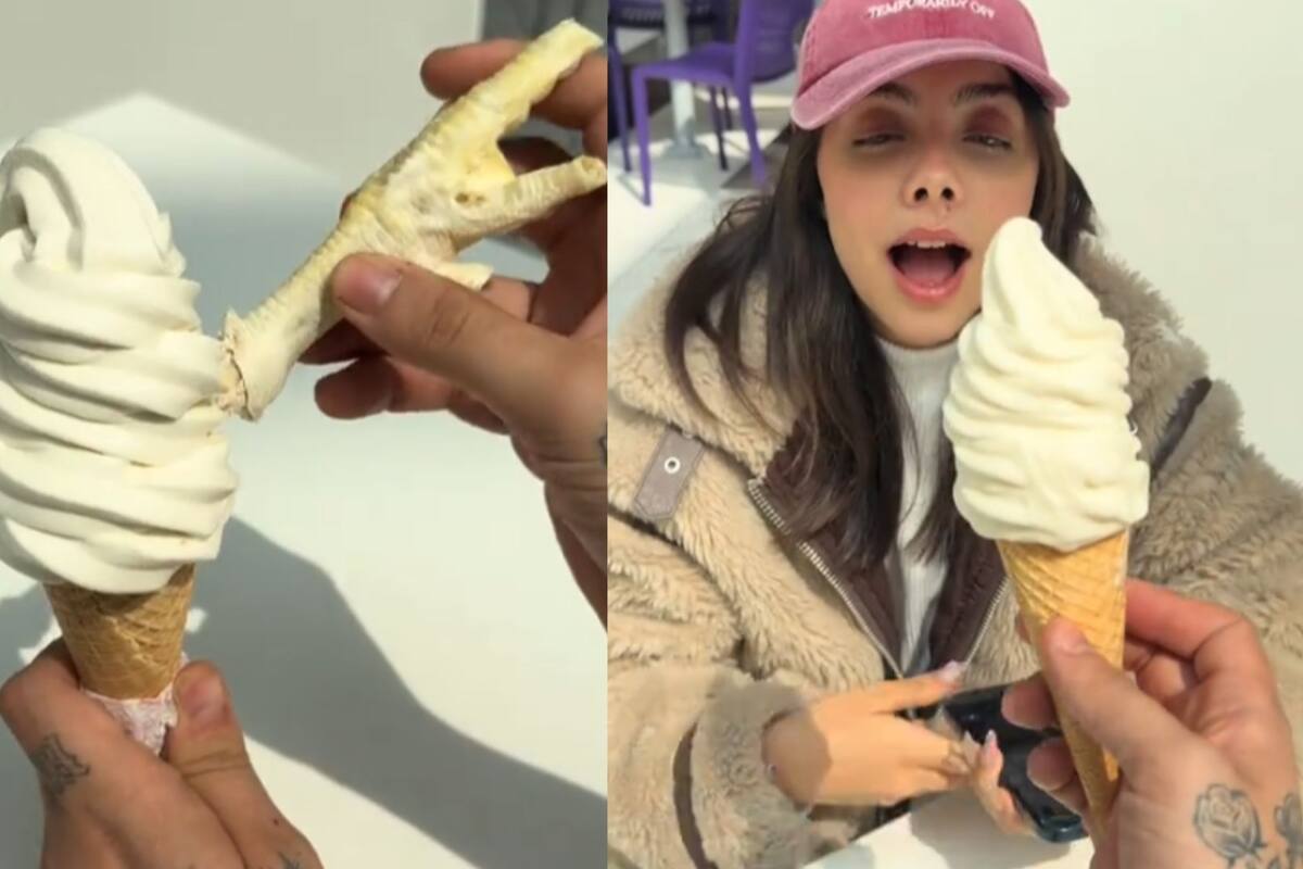 “¿Dónde quedó?“: Oculta una pata de pollo en la nieve de su novia para ver su reacción