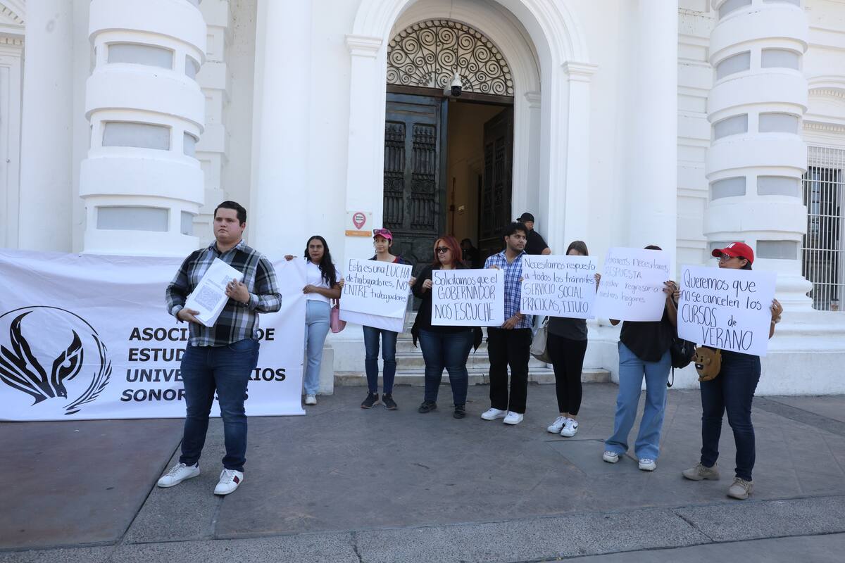 Estudiantes exigen solución a huelga en la Unison