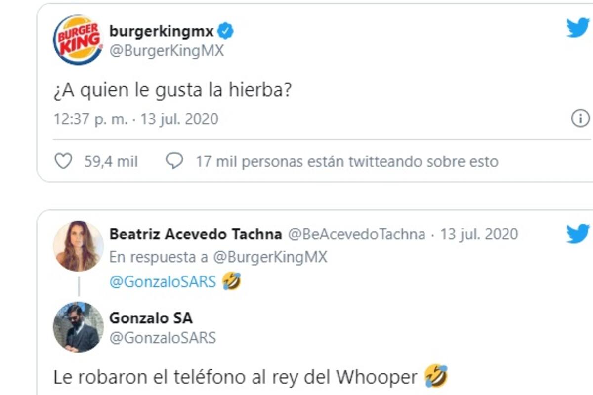 “¿A quién le gusta la hierba?”: Burger King causa revuelo con tweet