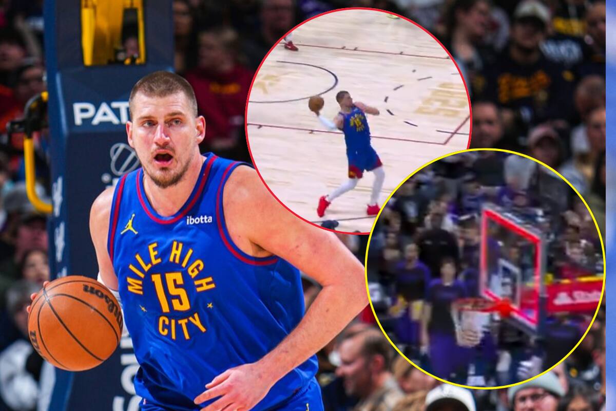 VIDEO: Nikola Jokic, jugador de los Denver Nuggets, anota un triple desde 20 metros
