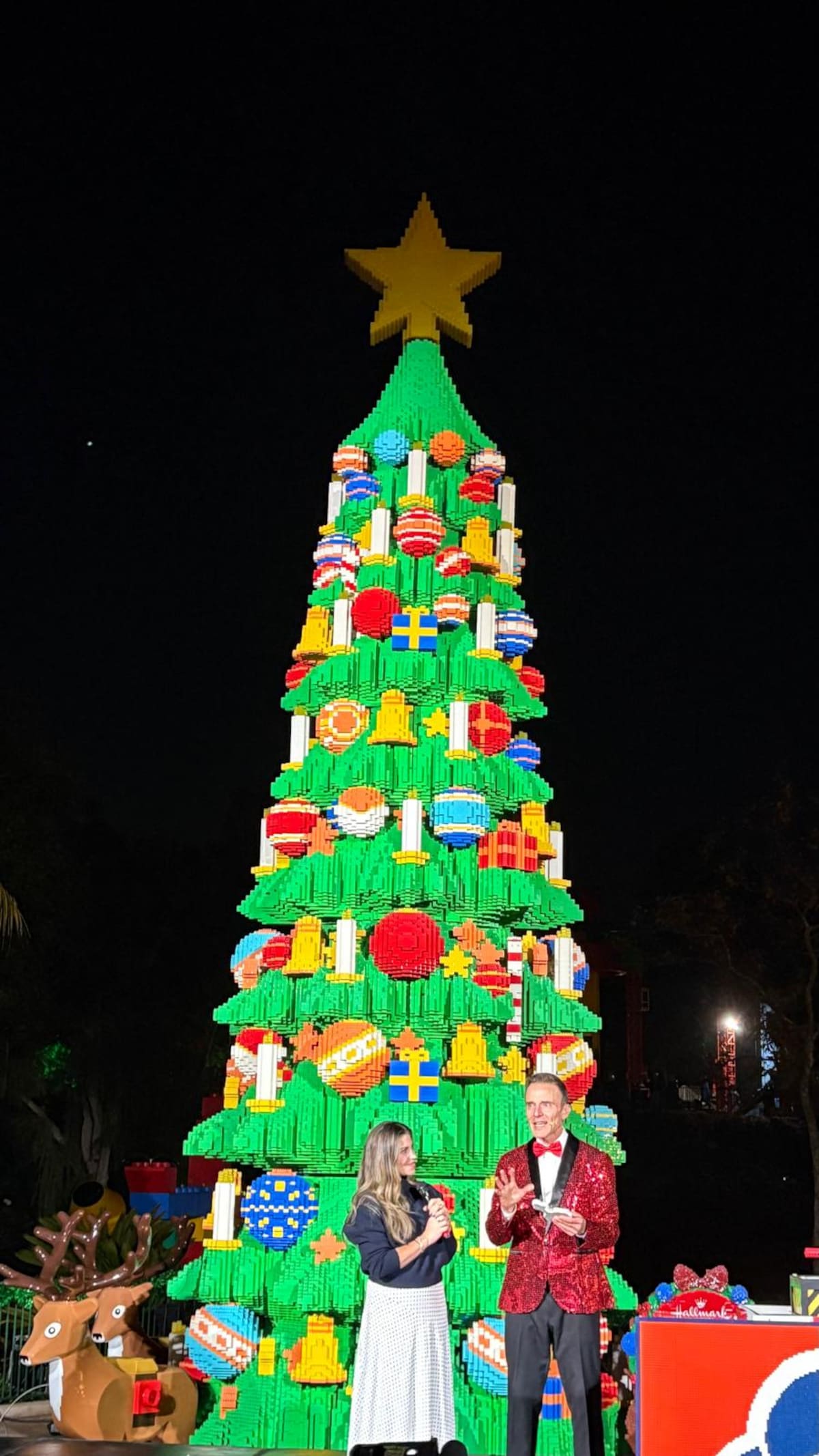 El árbol de más de 10 metros fue encendido en una ceremonia encabezada por la actriz Danielle Fishel durante la edición 23 del evento en el parque temático. Foto: Ana Gómez