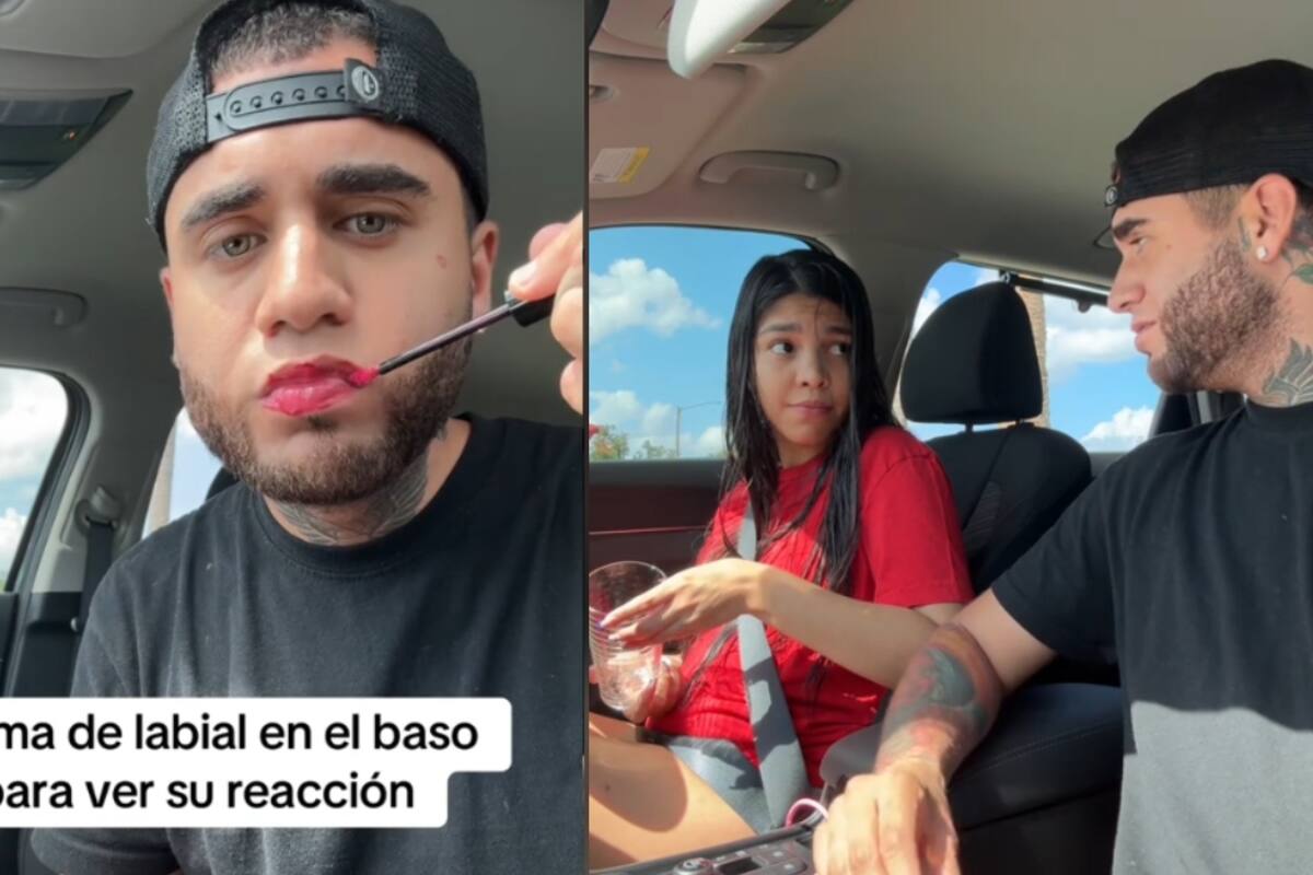 Joven le hace una broma a su novia sobre un vaso manchado de labial en su carro: termina mal