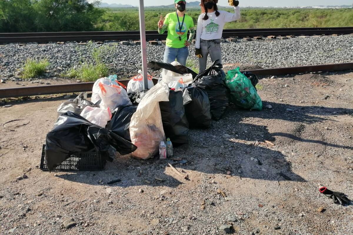 Colectivos ambientalistas realizan plogging en inmediaciones de la presa Abelardo L. Rodríguez