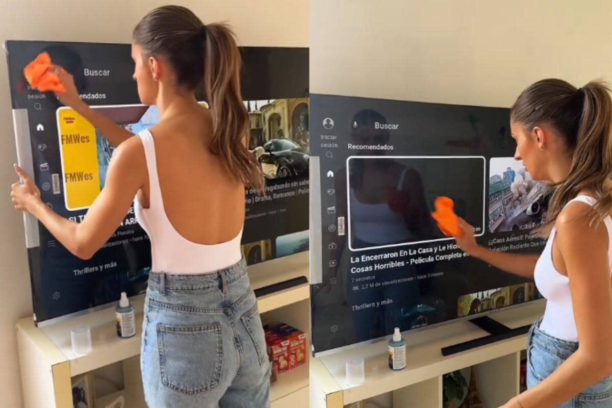 Le hace creer a su novia que la televisión tiene pantalla táctil