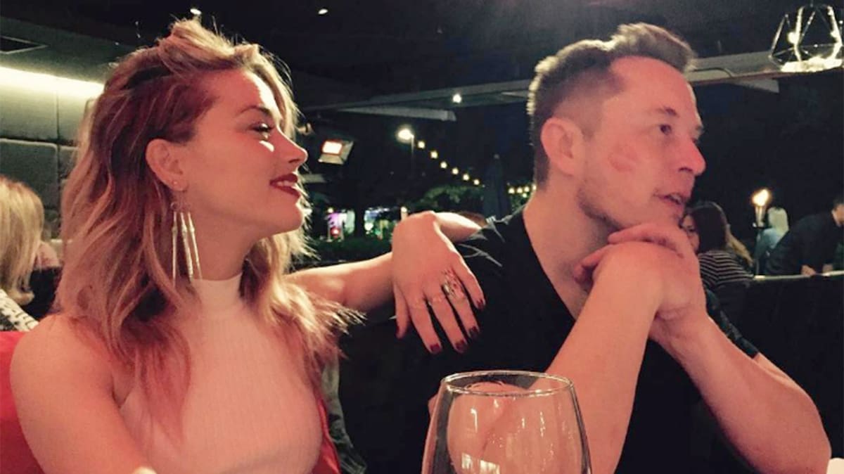 Amber Heard y Elon Musk.
