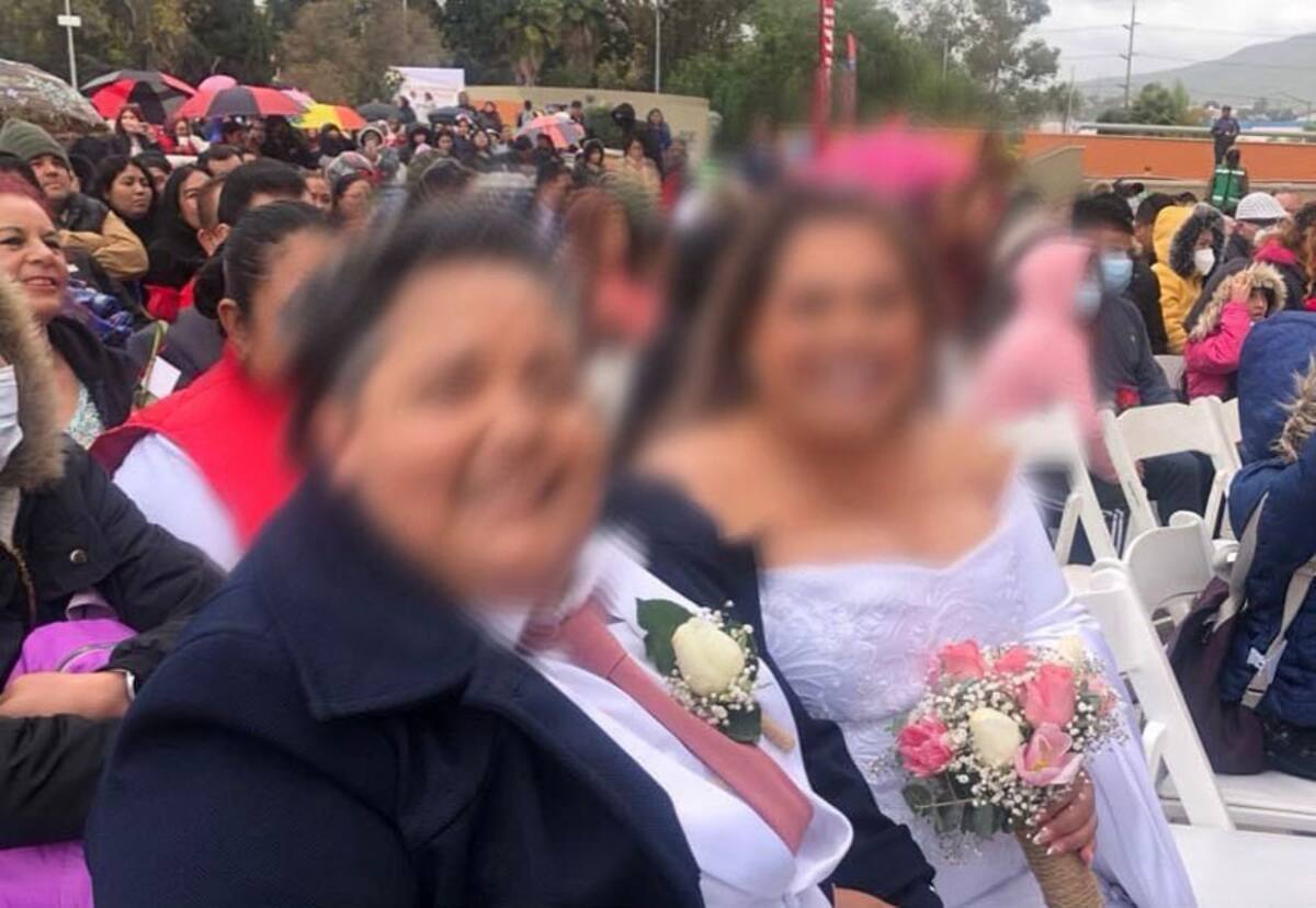 Pareja de migrantes participará en la ceremonia de matrimonios colectivos.