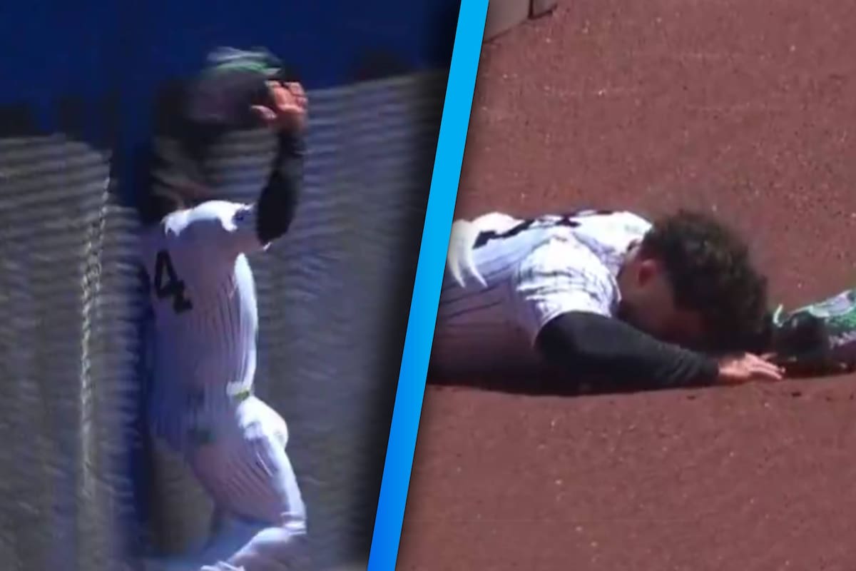 Tras estrellarse en la barda, Jason Domínguez de los Yankees quedará fuera varias semanas a pesar de que se descartó la conmoción cerebral