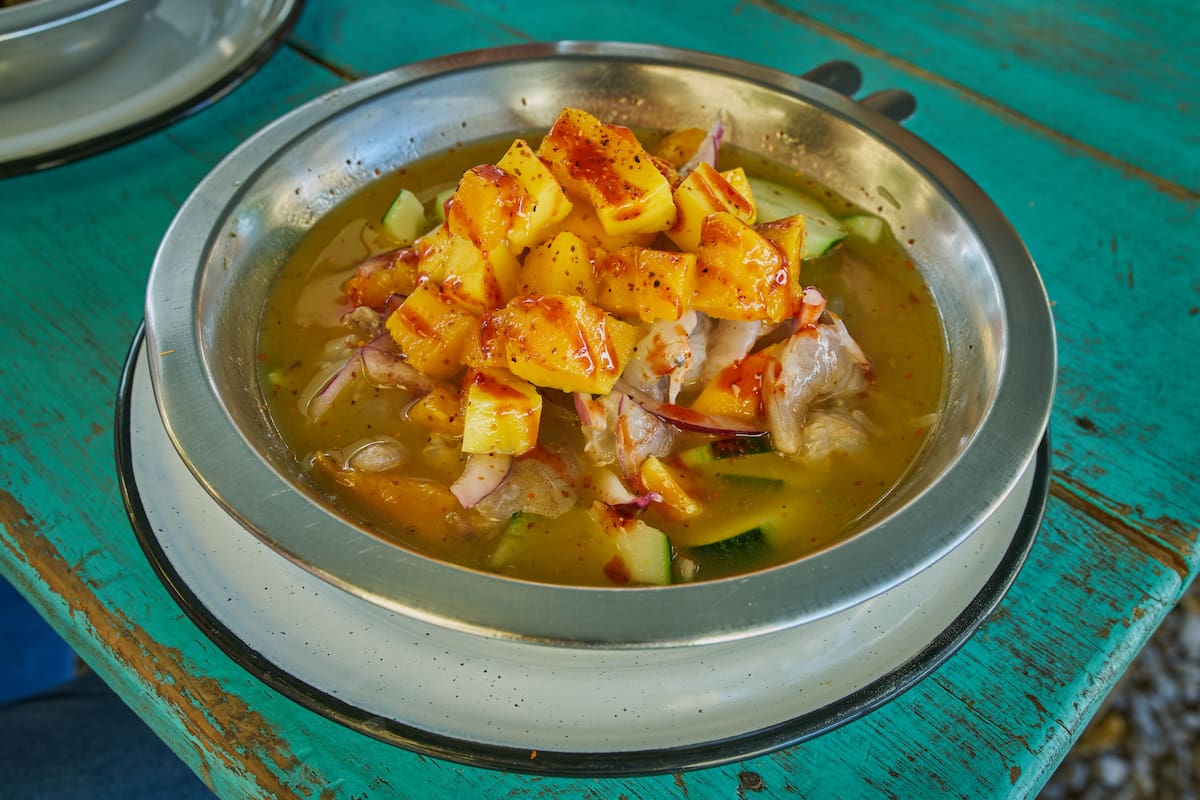 Aguachile habanero con mango