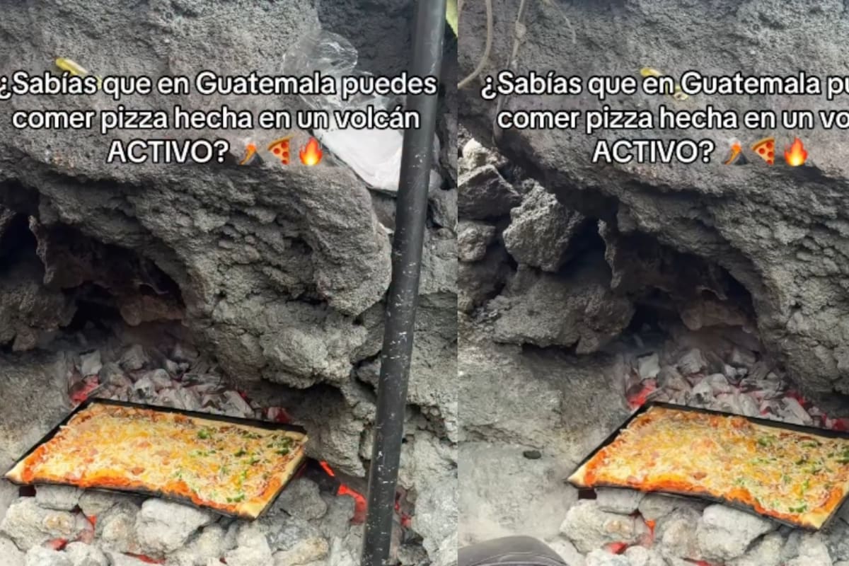 En Guatemala puedes comer una pizza horneada frente a ti en un volcán activo