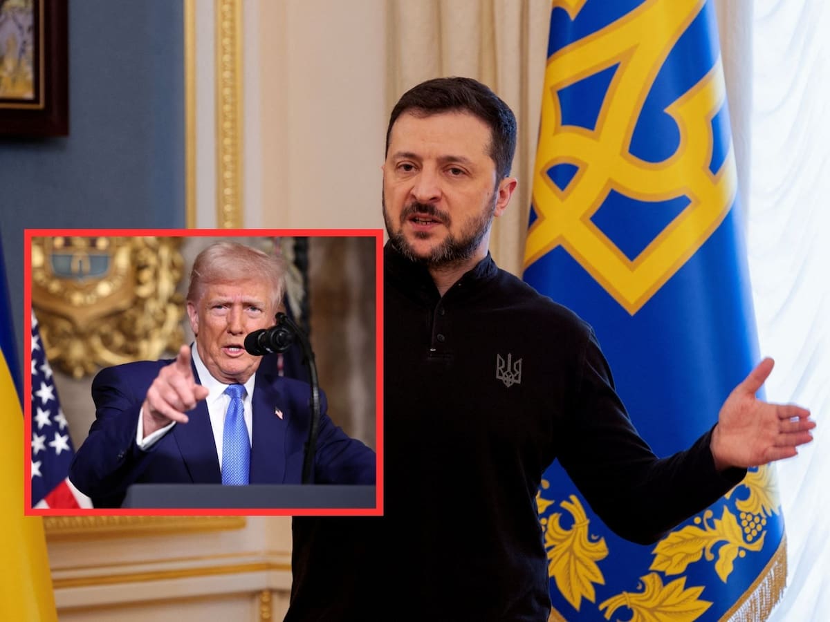 Zelenski responde con tono conciliador pero firme a Trump, quien lo tachó de "dictador". | Crédito: REUTERS