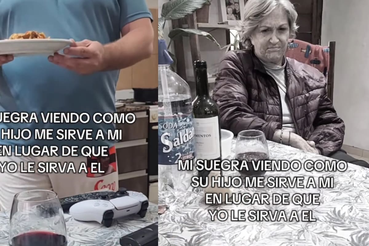 Suegra se vuelve viral por menospreciar que su hijo sirviera comida a su nuera y no al revés