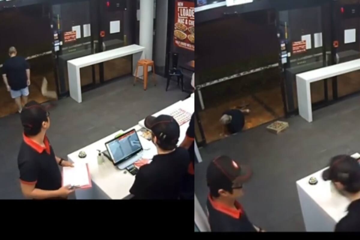 “Qué bueno, ¿qué culpa tenía la pizza?”: usuario tira su pizza al salir del restaurante, se resbala sobre ella y termina golpeándose