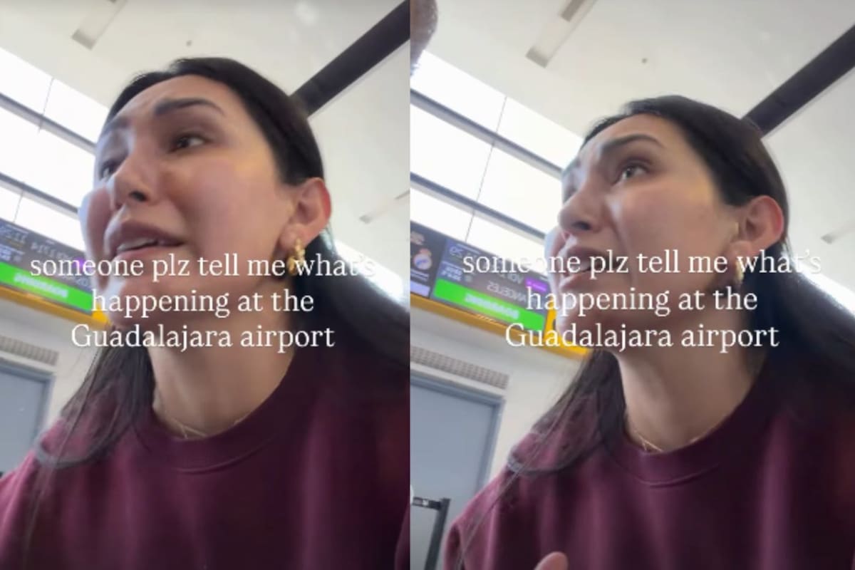 VIDEO | Influencer compartió el momento de terror que vivió junto a su abuelita en el Aeropuerto Internacional de Guadalajara en medio de la crisis de seguridad en Jalisco