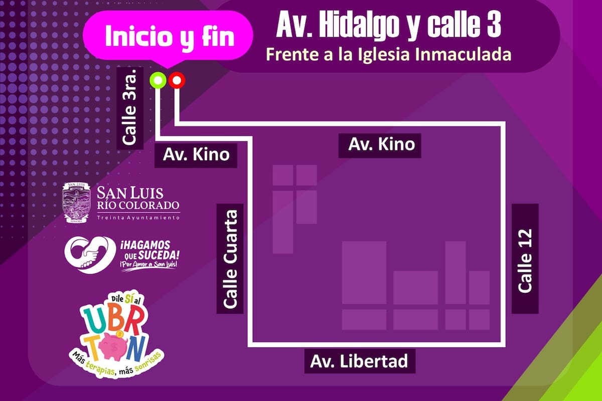 Anuncian ruta para la carrera 5K a favor del UBRTON 2025 en SLRC