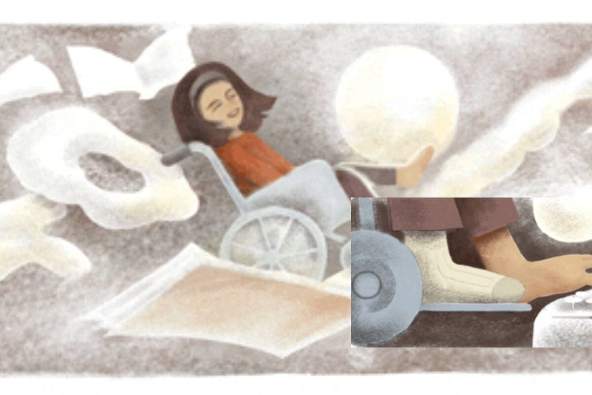 Google dedica doodle a Gabriela Brimmer, la activista en silla de ruedas que movió mucho con un solo dedo del pie