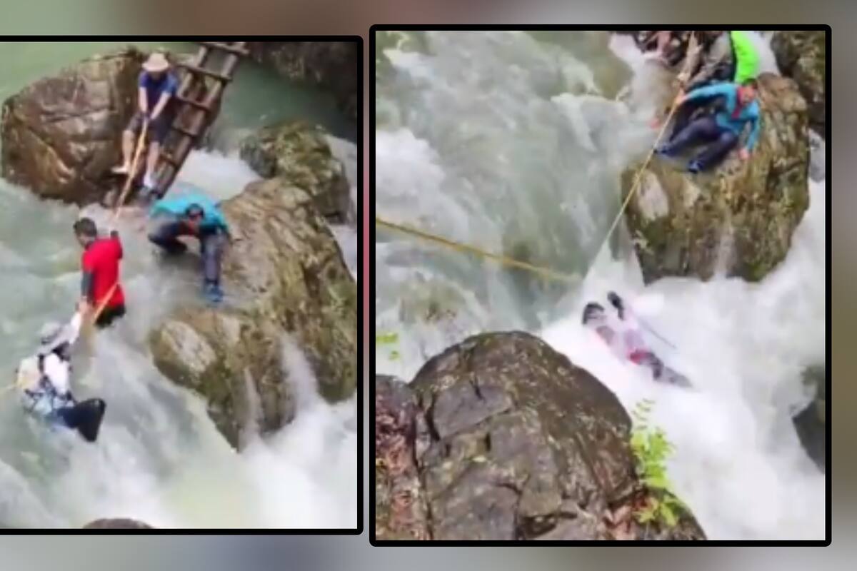 VIDEO: Pareja muere ahogada intentando cruzar una cascada y desata indignación: “Nadie los ayudó”