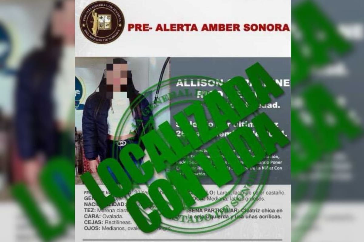 Aparece a salvo menor reportada como desaparecida en Ciudad Obregón
