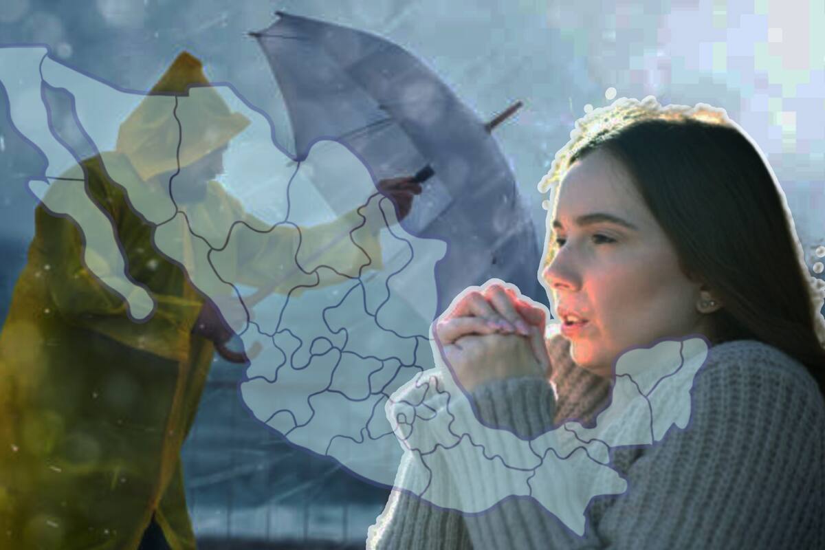 Con el frente frío 6 y dos ondas tropicales, México tendrá temperaturas bajo cero y fuertes lluvias este martes: estos estados son los más afectados