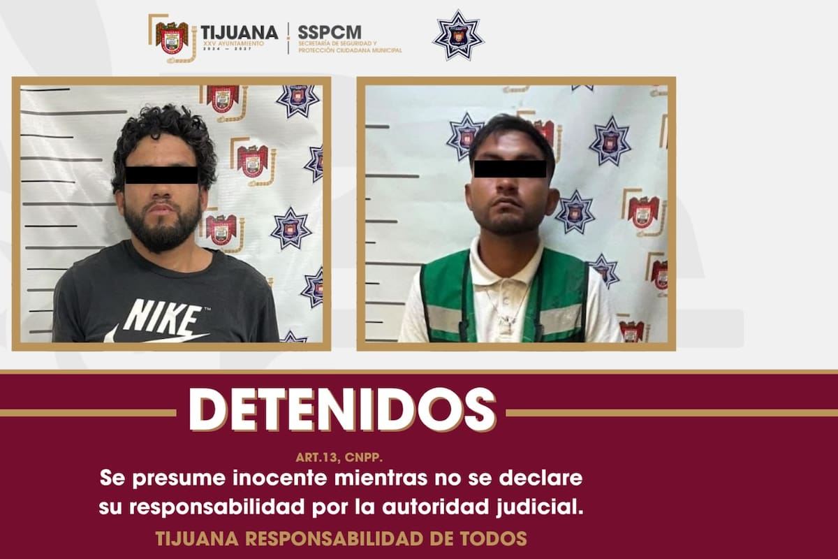 Capturan a dos hombres con órdenes de aprehensión por homicidio en Tijuana