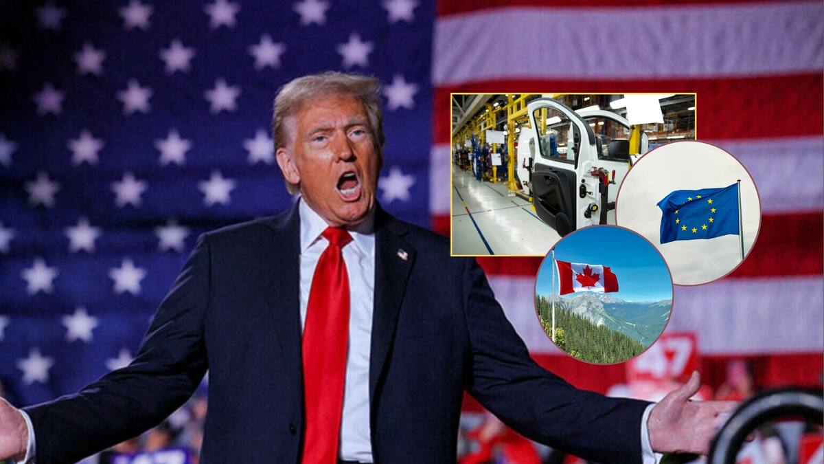 Trump lanza nueva amenaza a la UE y Canadá en caso de medidas contra aranceles. Foto: Especial (Reuters/Canva)
