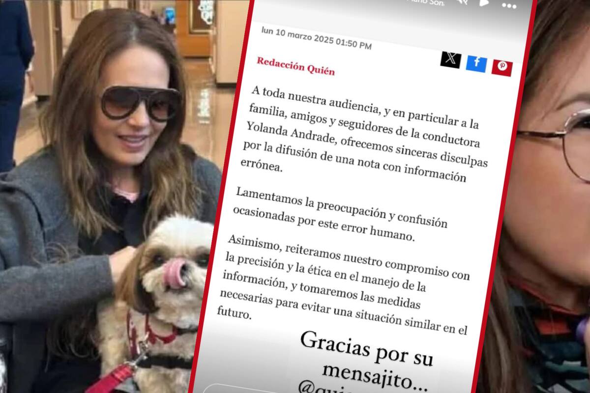 Yolanda Andrade responde a las disculpas de la revista Quién por publicar falsa noticia de su muerte; “gracias por tu mensajito...”