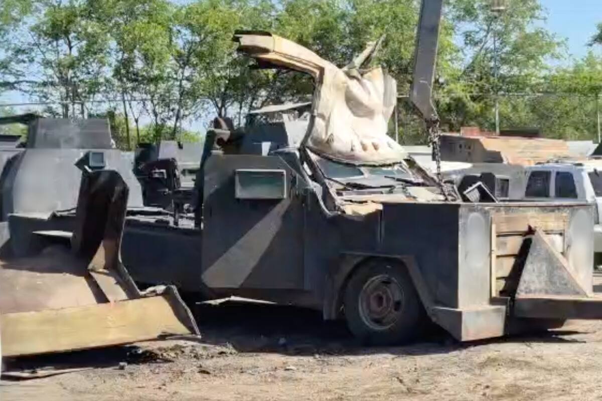FGR destruye 32 vehículos “monstruo” utilizados por grupos delictivos en Tamaulipas