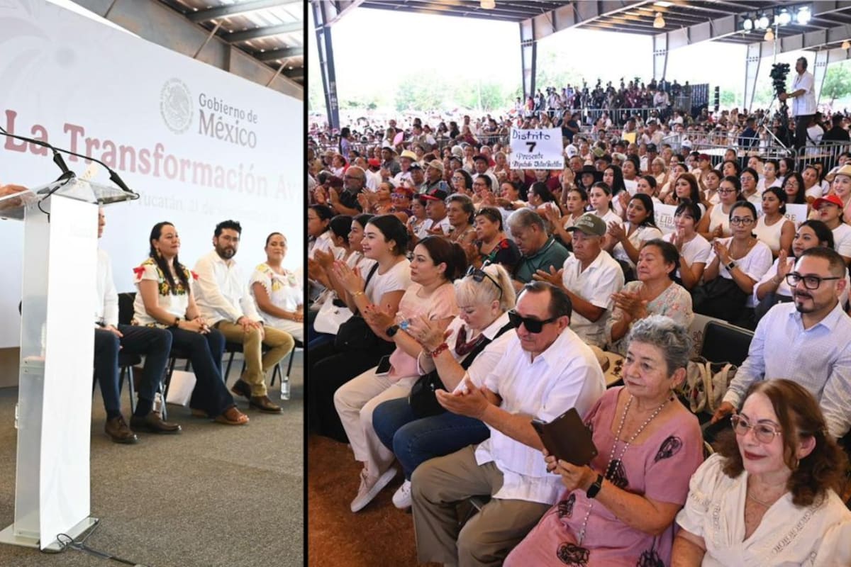 Claudia Sheinbaum anuncia integración de Yucatán al IMSS Bienestar en 2026 y presenta obras clave en salud, educación e infraestructura