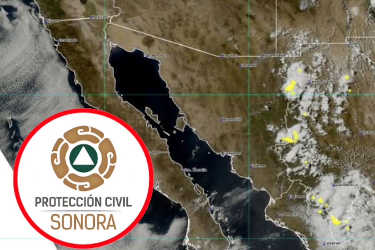 Tormentas amenazan región montañosa de Sonora: prevén lluvias, vientos fuertes y descargas eléctricas
