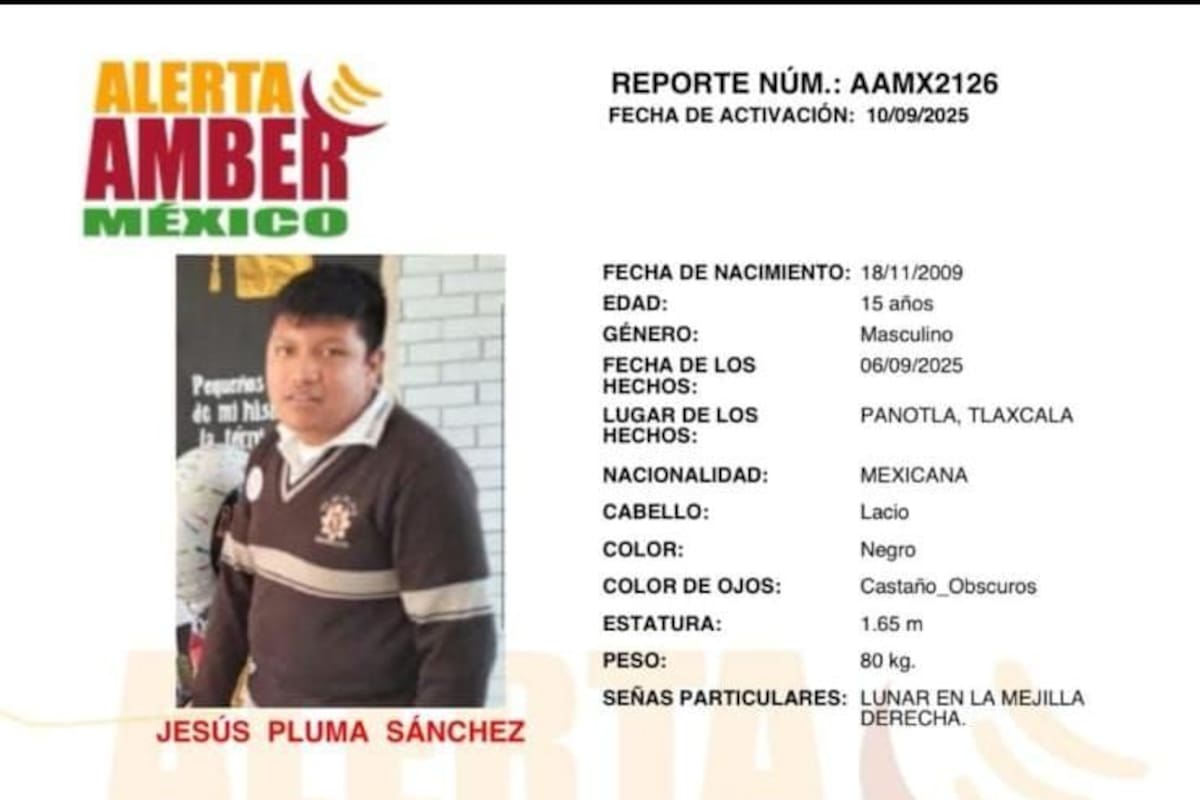 Activan Alerta Amber por Jesús Pluma Sánchez