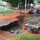 Cae vehículo en socavón en Ciudad Obregón