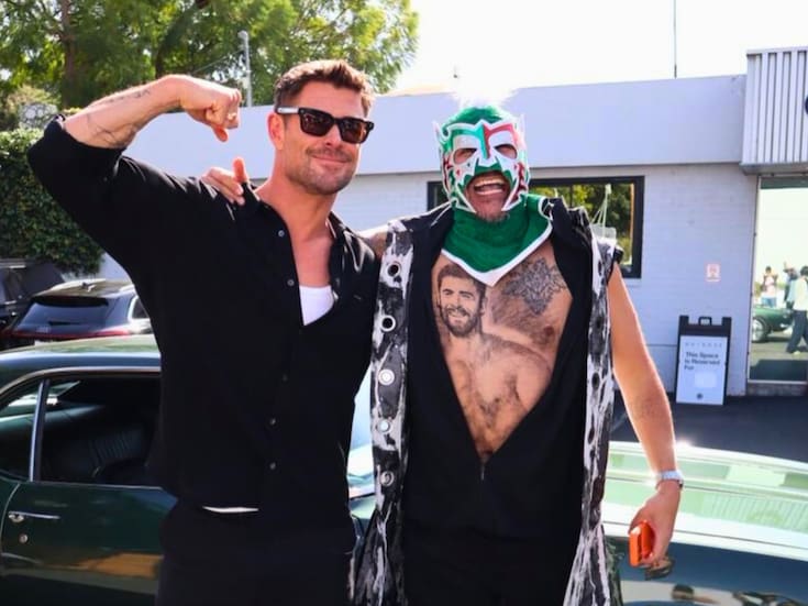El Escorpión Dorado sorprende al conducir junto a Chris Hemsworth en video grabado en Los Ángeles