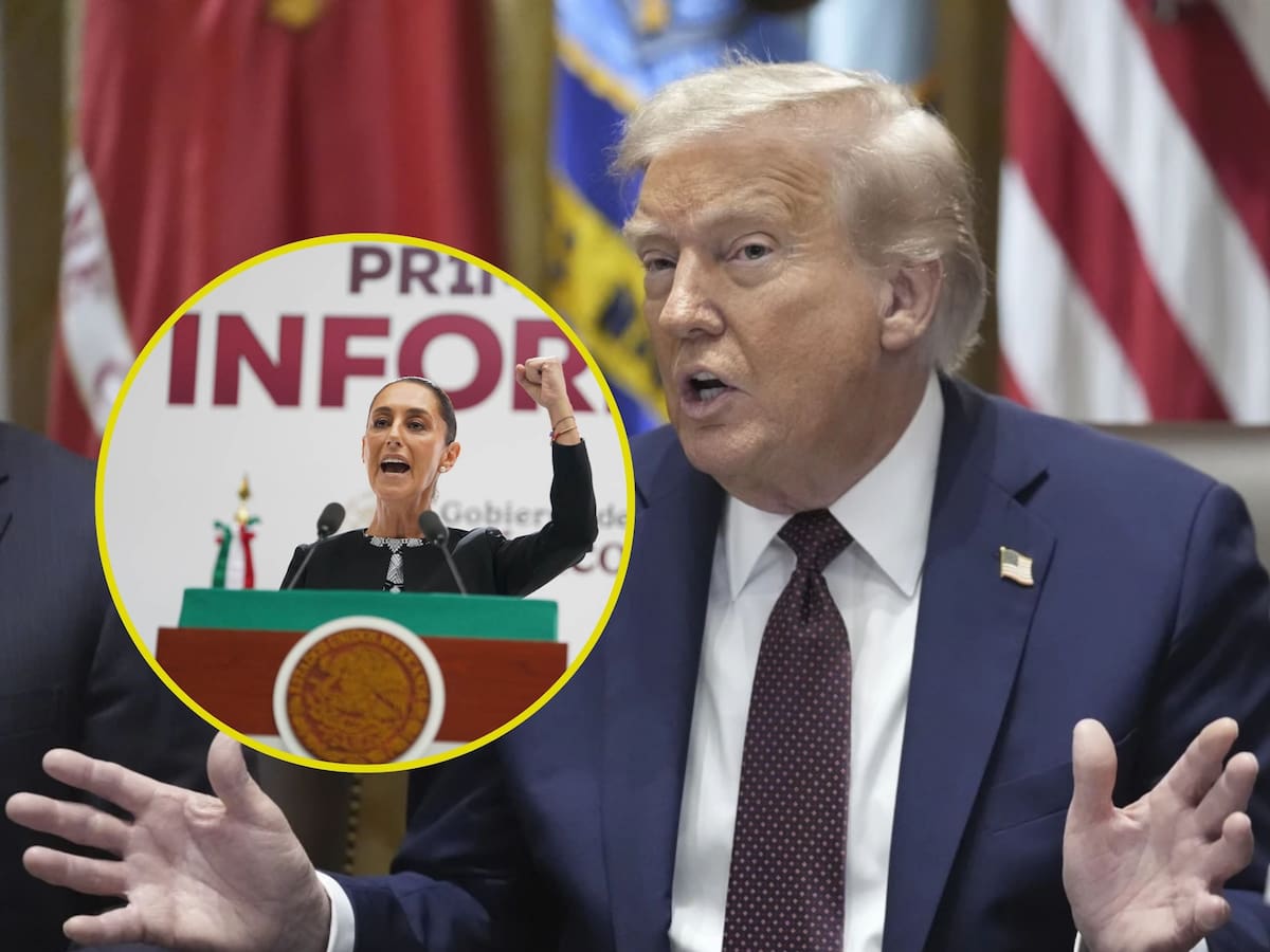 Trump elogia a Sheinbaum y critica: “México está dirigido por cárteles”. | Crédito: AP/Presidencia MX
