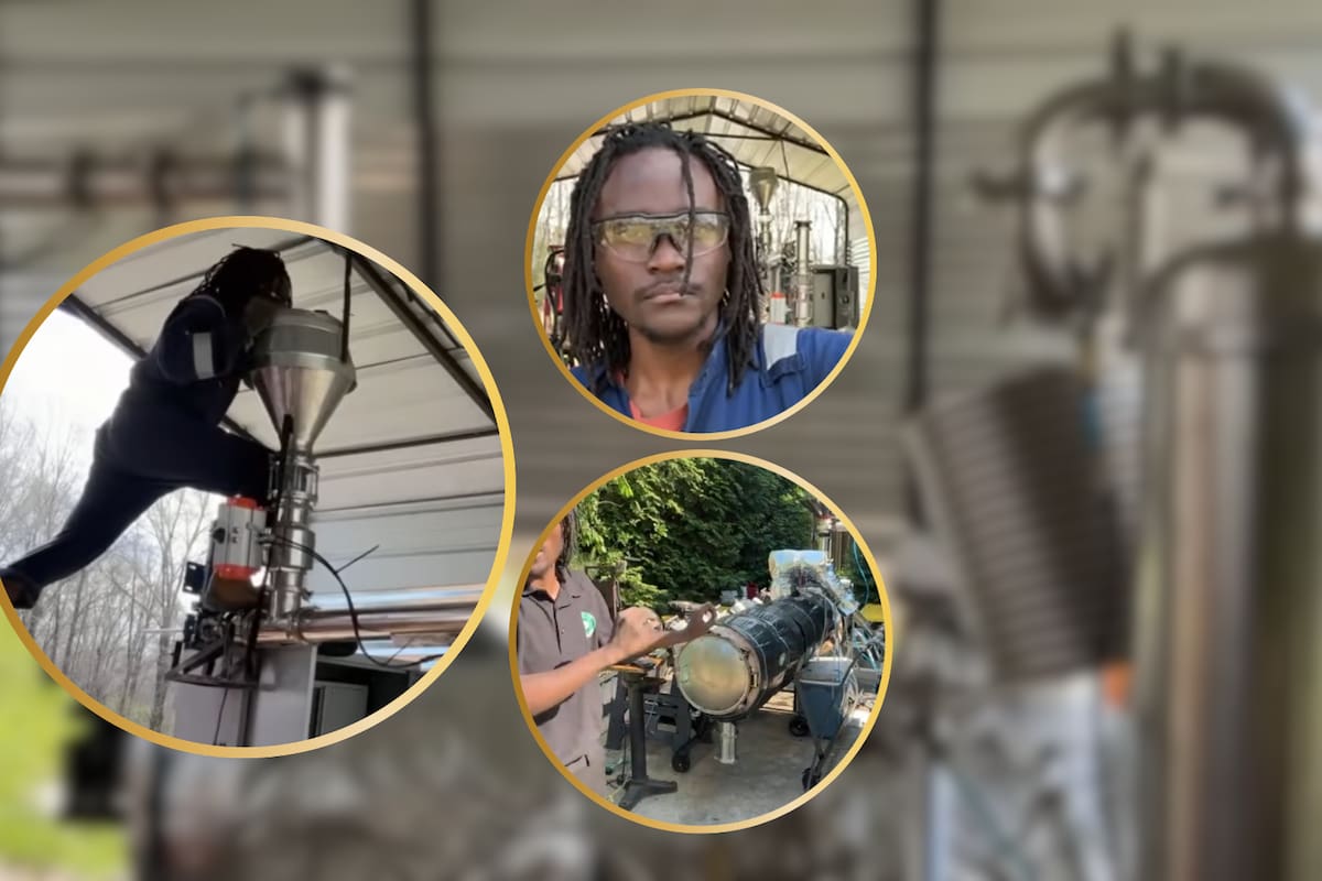 Un joven autodidacta de 21 años creó un dispositivo experimental que convierte bolsas y envases plásticos en gasolina diésel y queroseno mediante un sistema de pirólisis por microondas