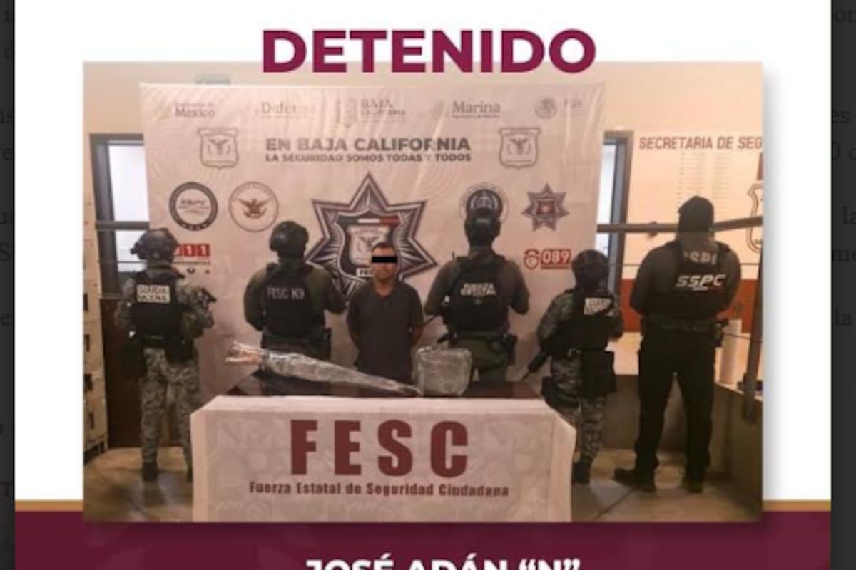 Hombre presuntamente vinculado con el tráfico de personas hacia Estados Unidos es detenido con armas largas en Tecate